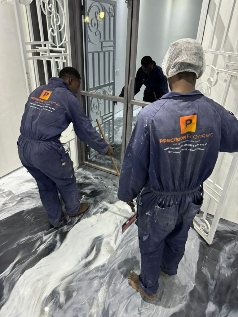 Metallic Epoxy Flooring For A Residential Home in Kyanja